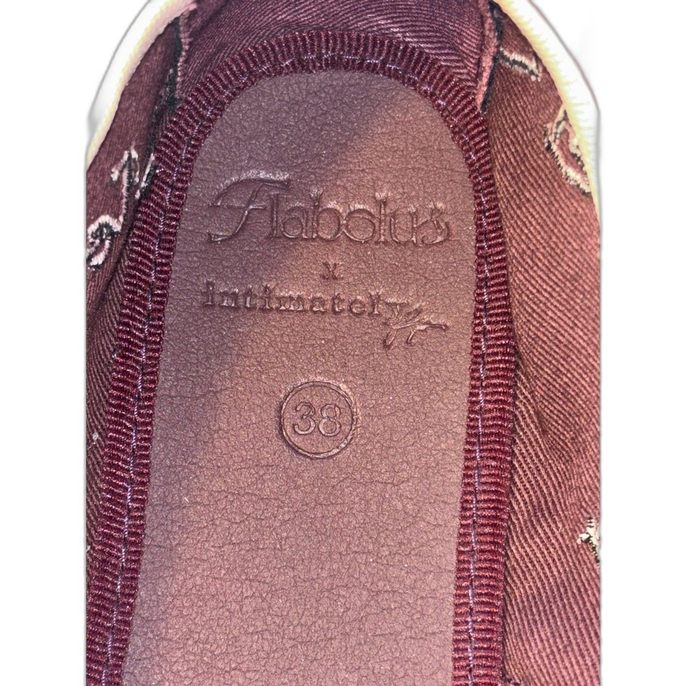 Flabelus Intimately FP Velvet Magenta Flats Sz 7.5 Valentines Romantic feminine - Picture 6 of 11